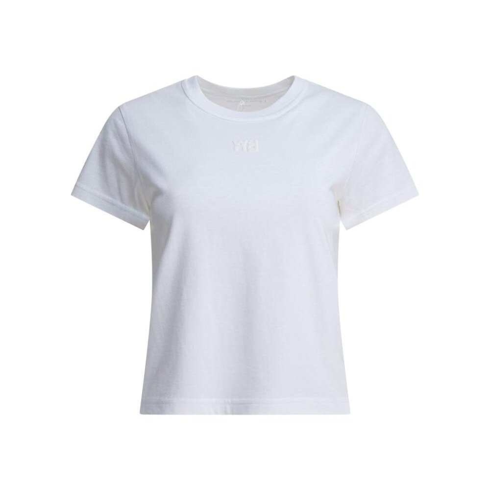Alexander Wang Essential Jsy Shrunken Tee W/Puff Logo tag size L Women